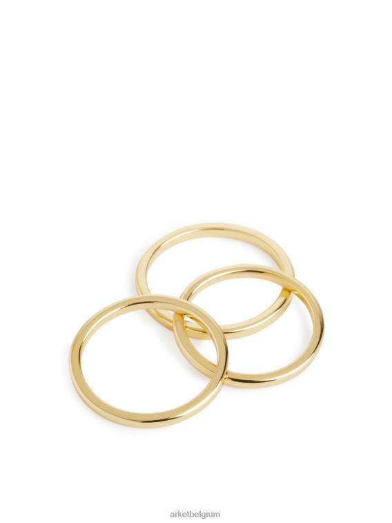 ARKET accessoires 0DXJP783 goud vergulde sterling zilveren ringen set van 3 vrouwen - Image 1
