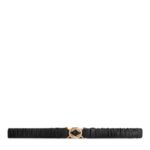 ARKET accessoires 0DXJP825 zwart gekreukelde leren riem vrouwen