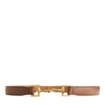 ARKET accessoires 0DXJP830 beige Leren riem met paardengesp vrouwen