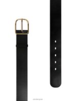 ARKET accessoires 0DXJP834 zwart brede leren riem vrouwen - Image 2