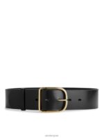ARKET accessoires 0DXJP834 zwart brede leren riem vrouwen