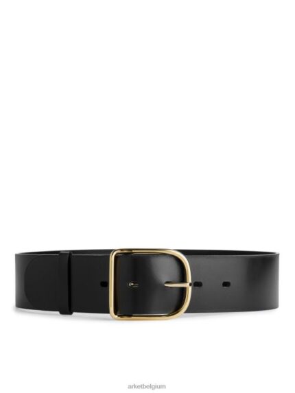 ARKET accessoires 0DXJP834 zwart brede leren riem vrouwen