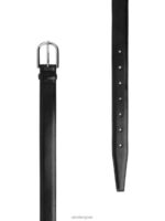 ARKET accessoires 0DXJP836 zwart leren riem vrouwen - Image 2