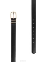 ARKET accessoires 0DXJP839 zwart leren riem vrouwen - Image 2