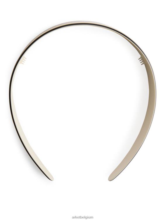ARKET accessoires 0DXJP868 gebroken wit/zwart contrastkleurige hoofdband vrouwen - Image 2