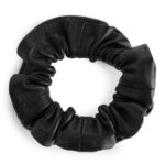 ARKET accessoires 0DXJP874 zwart lederen scrunchie vrouwen