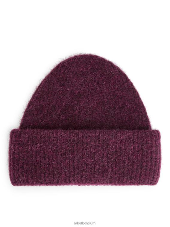 arket_accessoires_0dxjp896_bordeaux_dubbelgevouwen_alpaca_merino_muts_vrouwen.jpeg ARKET accessoires 0DXJP896 bordeaux dubbelgevouwen alpaca merino muts vrouwen - Image 1