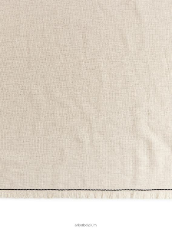 ARKET huishoudartikelen 0DXJP1352 beige katoenen handdoek 70 x 140 cm unisex - Image 3