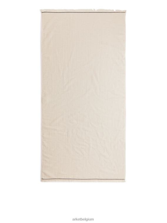 arket_huishoudartikelen_0dxjp1352_beige_katoenen_handdoek_70_x_140_cm_unisex.jpeg ARKET huishoudartikelen 0DXJP1352 beige katoenen handdoek 70 x 140 cm unisex - Image 1