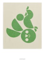 ARKET huishoudartikelen 0DXJP1745 groen Wit katoenen deken in artiesteneditie unisex - Image 2