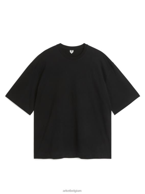 ARKET kleding 0DXJP1031 zwart oversized lichtgewicht t-shirt vrouwen - Image 1