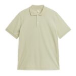 ARKET kleding 0DXJP1041 stoffig lichtgroen piqué poloshirt Heren