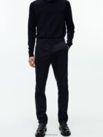 ARKET kleding 0DXJP1069 donkerblauw slanke katoenen chino Heren - Image 2