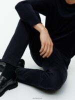ARKET kleding 0DXJP1069 donkerblauw slanke katoenen chino Heren - Image 4