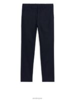 ARKET kleding 0DXJP1069 donkerblauw slanke katoenen chino Heren - Image 5