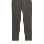 ARKET kleding 0DXJP1071 kaki groen slanke stretchchino Heren