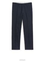 ARKET kleding 0DXJP1073 donkerblauw slanke broek van hennepkatoen Heren