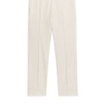 ARKET kleding 0DXJP1074 licht beige slanke broek van hennepkatoen Heren