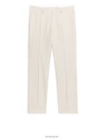 ARKET kleding 0DXJP1074 licht beige slanke broek van hennepkatoen Heren