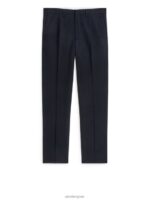 ARKET kleding 0DXJP1075 donkerblauw slanke broek van hopzakwol Heren