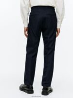 ARKET kleding 0DXJP1075 donkerblauw slanke broek van hopzakwol Heren - Image 4