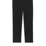 ARKET kleding 0DXJP1076 zwart slanke broek van hopzakwol Heren