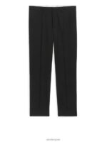 ARKET kleding 0DXJP1076 zwart slanke broek van hopzakwol Heren - Image 6