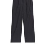 ARKET kleding 0DXJP1078 zwart losvallende katoenen broek Heren