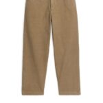 ARKET kleding 0DXJP1079 donker beige katoenen broek Heren