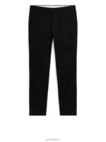 ARKET kleding 0DXJP1085 zwart slanke stretchchino Heren