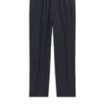 ARKET kleding 0DXJP1090 donkerblauw Hopsack broek met trekkoord Heren