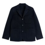 ARKET kleding 0DXJP1149 donkerblauw Double-face wollen blazer Heren