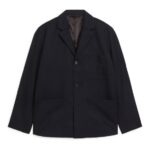 ARKET kleding 0DXJP1152 donkerblauw blazer van wollen twill Heren