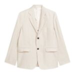 ARKET kleding 0DXJP1153 licht beige moderne blazer van hennepkatoen Heren