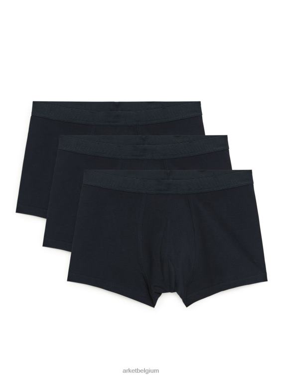 ARKET kleding 0DXJP1224 donkerblauw Pima katoenen boxershort, set van 3 Heren - Image 6