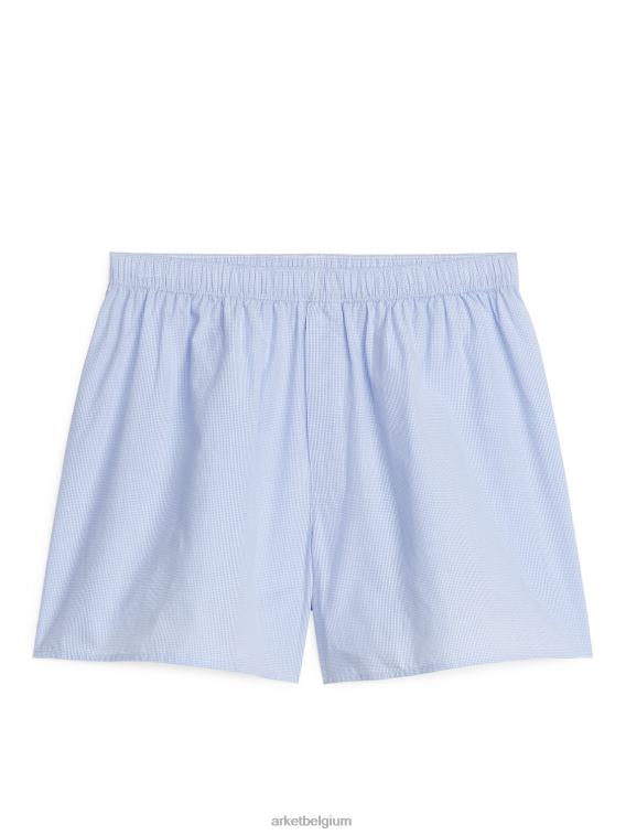 ARKET kleding 0DXJP1229 blauw Wit Boxershorts van geweven katoen, set van 2 Heren - Image 2