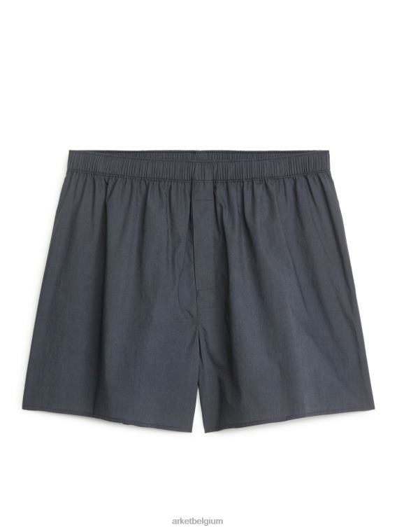 ARKET kleding 0DXJP1232 donkerblauw/gestreept Boxershorts van geweven katoen, set van 2 Heren - Image 3