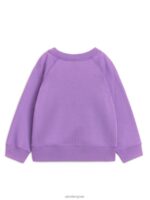 ARKET kleding 0DXJP1445 paars katoenen sweatshirt kinderen - Image 2