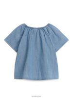 ARKET kleding 0DXJP1464 blauw verzamelde bovenkant kinderen - Image 2