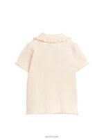 ARKET kleding 0DXJP1466 beige Geribbelde jersey top met ruchekraag kinderen - Image 2