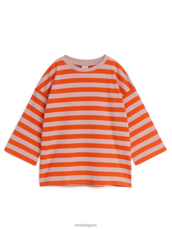 ARKET kleding 0DXJP1470 oranje oversized t-shirt met lange mouwen kinderen - Image 1