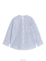 ARKET kleding 0DXJP1484 blauw/streep henley linnen overhemd kinderen