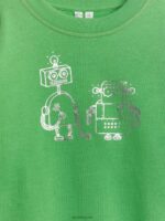 ARKET kleding 0DXJP1487 groen/robots ontspannen sweatshirt kinderen - Image 3