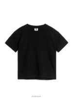 ARKET kleding 0DXJP1490 zwart T-shirt met ronde hals kinderen