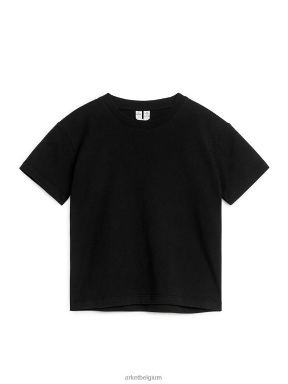arket_kleding_0dxjp1490_zwart_t_shirt_met_ronde_hals_kinderen.jpeg ARKET kleding 0DXJP1490 zwart T-shirt met ronde hals kinderen - Image 1