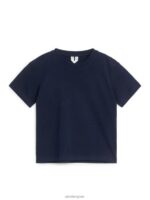 ARKET kleding 0DXJP1493 donkerblauw T-shirt met ronde hals kinderen