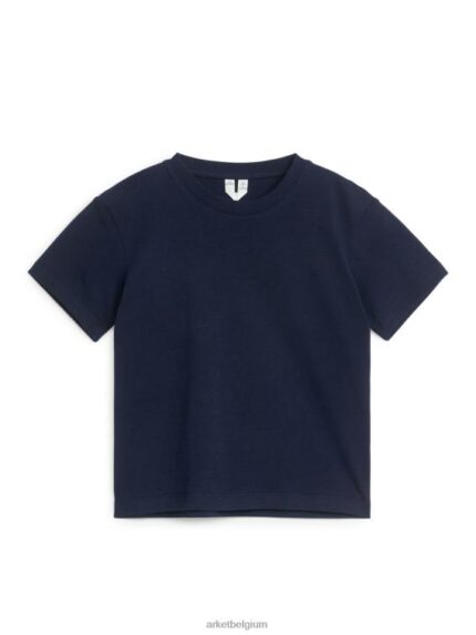 ARKET kleding 0DXJP1493 donkerblauw T-shirt met ronde hals kinderen
