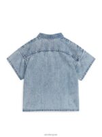 ARKET kleding 0DXJP1495 stoffig blauw spijkerblouse met korte mouwen kinderen - Image 2