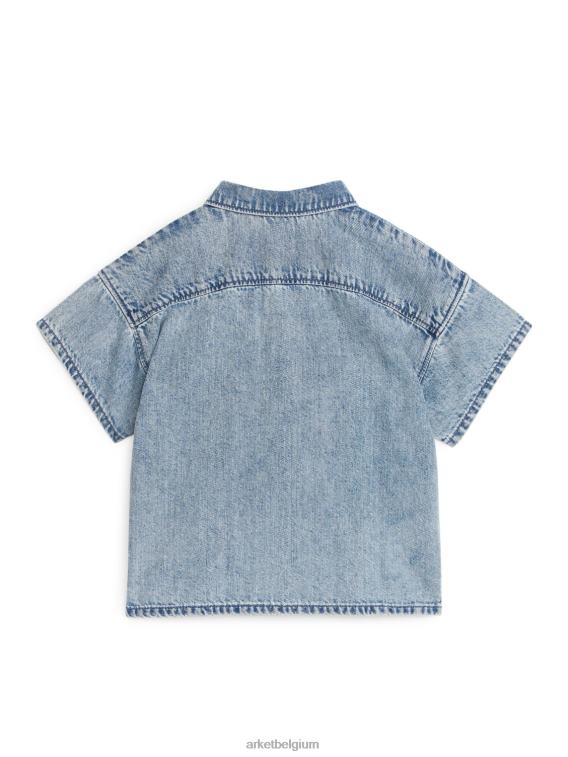 ARKET kleding 0DXJP1495 stoffig blauw spijkerblouse met korte mouwen kinderen - Image 2