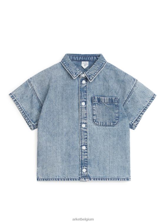 ARKET kleding 0DXJP1495 stoffig blauw spijkerblouse met korte mouwen kinderen - Image 1